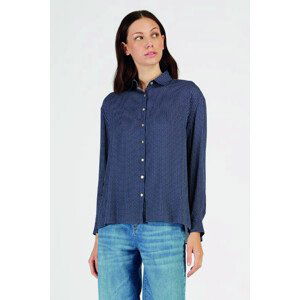 Košeľa La Martina Woman Shirt L/S Printed Viscos Modrá 2