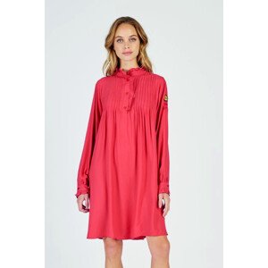 Šaty La Martina Woman Dress L/S Viscose Satin Červená 1