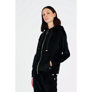 Mikina La Martina Woman Fleece Full Zip Chenille Čierna 3