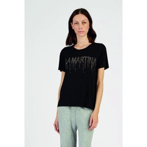 Tričko La Martina Woman T-Shirt S/S Viscose Jers Čierna 1