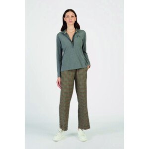 Nohavice La Martina Woman Trousers Twill Jaquard Hnedá 1