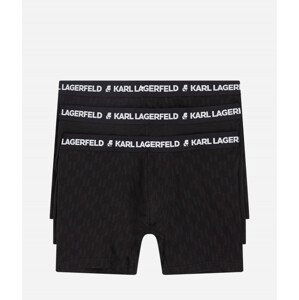 Spodná Bielizeň Karl Lagerfeld Logo Monogram Trunk Set 3-Pack Čierna Xs