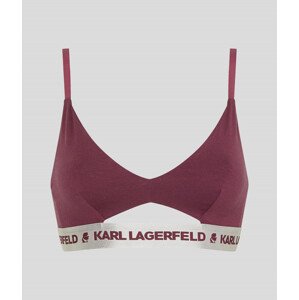 Spodná Bielizeň Karl Lagerfeld Metallic Peephole Logo Bra Červená L