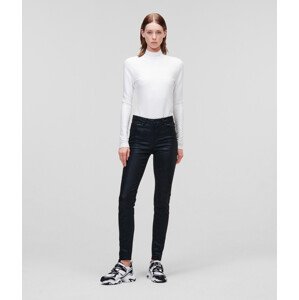 Džínsy Karl Lagerfeld Shiny Skinny Denim Pants Čierna 29