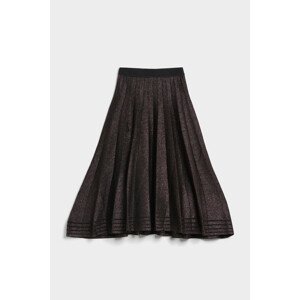 Sukňa Karl Lagerfeld Lurex Knit Pleated Skirt Čierna Xs