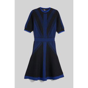 Šaty Karl Lagerfeld 3/4 Sleeve Knit Dress Čierna L