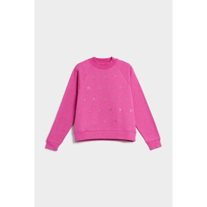 Mikina Karl Lagerfeld Monogram Rhinestone Sweatshirt Ružová Xs