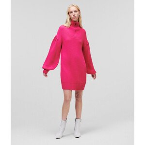 Sveter Karl Lagerfeld Long Knit Tunic W/Logo Ružová M