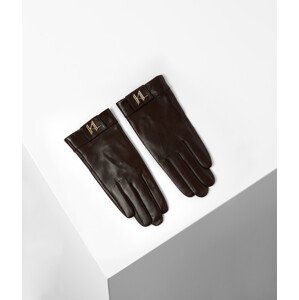 Rukavice Karl Lagerfeld K/Saddle Glove Hnedá S