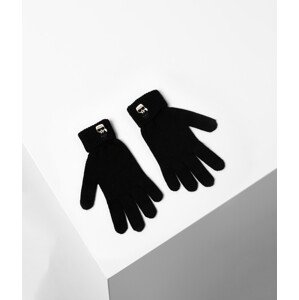 Rukavice Karl Lagerfeld K/Ikonik Patch Knit Glove Čierna M