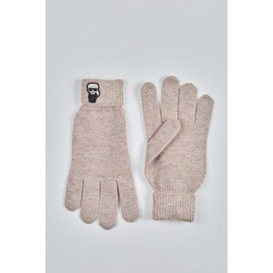 Rukavice Karl Lagerfeld K/Ikonik Patch Knit Glove Hnedá M