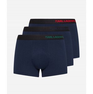 Spodná Bielizeň Karl Lagerfeld Hip Logo Trunk 3-Pack Modrá Xs