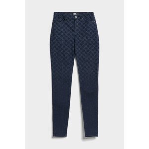 Džínsy Karl Lagerfeld Monogram Skinny Denim Pants Čierna 25