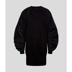 Šaty Karl Lagerfeld Taffeta Sleeve Sweat Dress Čierna L