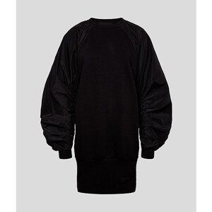 Šaty Karl Lagerfeld Taffeta Sleeve Sweat Dress Čierna Xs
