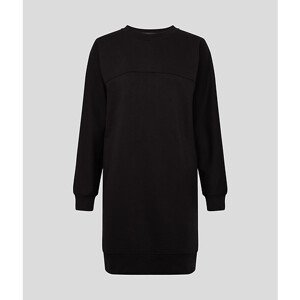 Šaty Karl Lagerfeld Big Logo Sweat Dress Čierna Xs