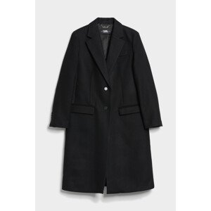 Kabát Karl Lagerfeld Tailored Coat W/Tape Čierna 44