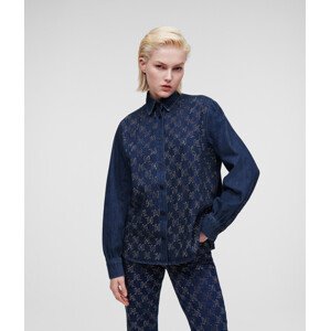 Košeľa Karl Lagerfeld Denim Shirt W/ Embellishment Modrá Xs