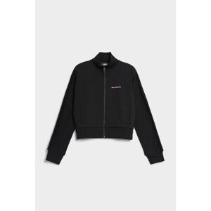 Mikina Karl Lagerfeld Big Logo Zip Up Čierna L