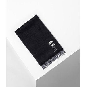 Šál Karl Lagerfeld K/Ikonik 2.0 Wool Scarf Čierna None