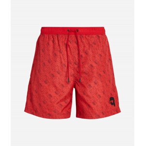 Plavky Karl Lagerfeld Ikonik 2.0 Aop Med Boardshorts Červená S