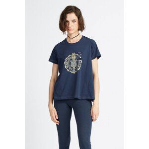 Tričko La Martina Woman T-Shirt S/S 40/1 Cotton Modrá 1