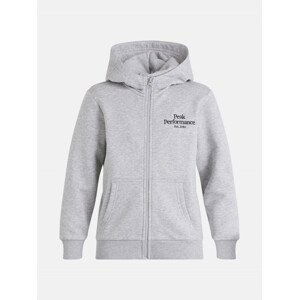 Mikina Peak Performance Jr Original Zip Hood Šedá 130