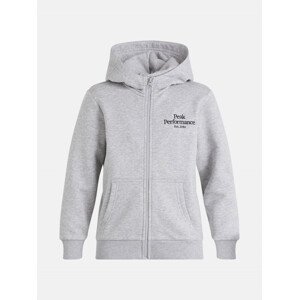 Mikina Peak Performance Jr Original Zip Hood Šedá 150