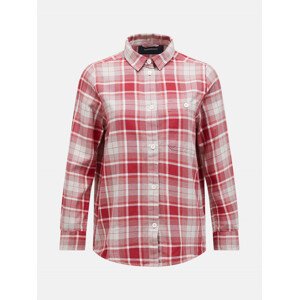 Košeľa Peak Performance W Cotton Flannel Shirt Červená M