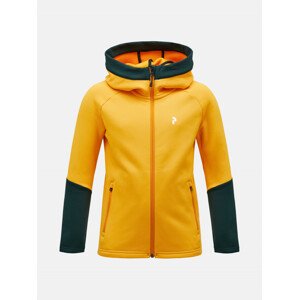 Mikina Peak Performance Jr Rider Zip Hood Žltá 170