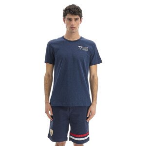 Tričko La Martina Man T-Shirt S/S Slub Jersey Modrá L