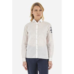 Košeľa La Martina Woman Shirt L/S Cotton Muslin Biela 4