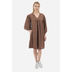 Šaty La Martina Woman Long Dress Viscose Linen Hnedá 1