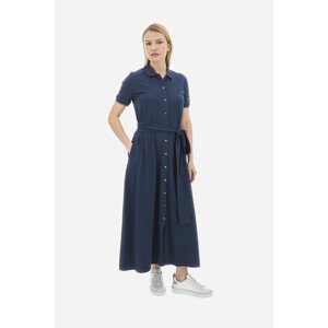 Šaty La Martina Woman Piquet  Long Dress Pique Modrá 1