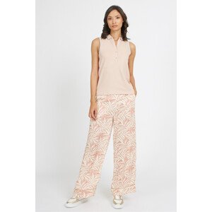 Nohavice La Martina Woman Wide Legs Pants Printed Ružová 1