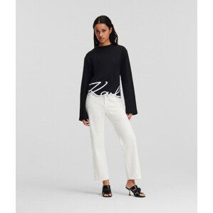 Džínsy Karl Lagerfeld Embroidered White Denims Biela 25