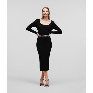 Šaty Karl Lagerfeld Lslv Knit Dress Čierna Xs