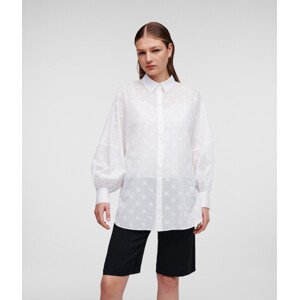 Košeľa Karl Lagerfeld Kl Monogram Cotton Shirt Biela 38