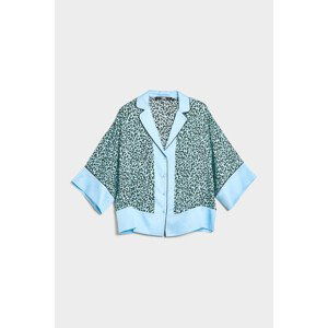 Košeľa Karl Lagerfeld Kl Leopard Printed Pj Shirt Modrá 38