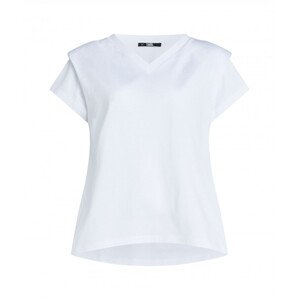 Tričko Karl Lagerfeld Feminine V-Neck T-Shirt Biela Xs