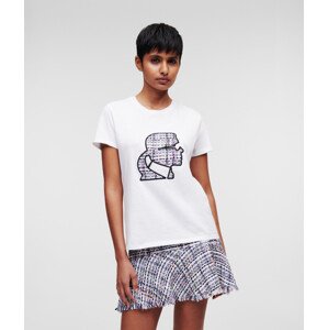 Tričko Karl Lagerfeld Boucle Profile T-Shirt Biela Xs