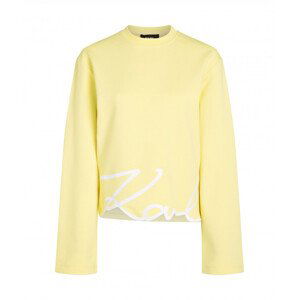 Mikina Karl Lagerfeld Karl Signature Hem Sweatshirt Žltá S