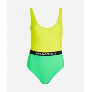 Plavky Karl Lagerfeld Colour Block Swimsuit Zelená L