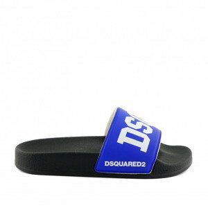 Šľapky Dsquared2 Sandals Maxi Logo Print Modrá 38