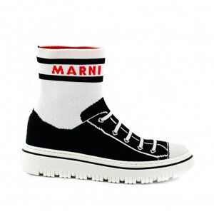 Tenisky Marni Trompe L'Oeil Jacquard Hi-Top Sneakers Čierna 32