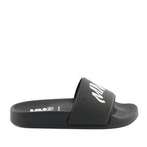 Šľapky Mm6 Sandals Maxi Logo Print Čierna 33
