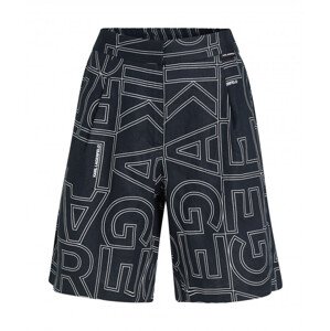 Šortky Karl Lagerfeld Printed Linen Shorts Čierna 38