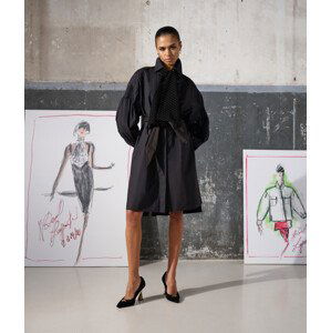 Šaty Karl Lagerfeld Huns Pick Kl Necktie Dress Čierna 40