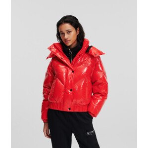 Bunda Karl Lagerfeld High Shine Down Jacket Červená Xs