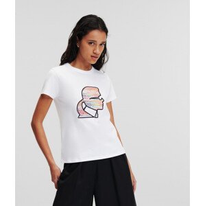 Tričko Karl Lagerfeld Boucle Profile T-Shirt Biela Xs